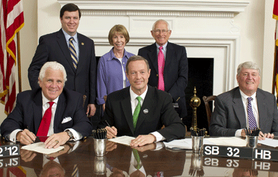 Senator Simonaire Prooperty Tax Breaks for Seniors Bill Signing.